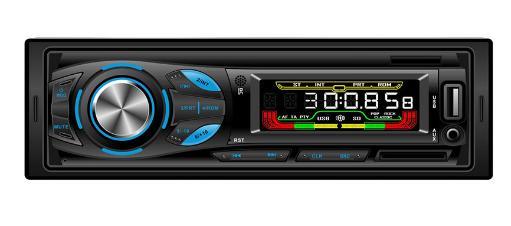 Car Stereo Bluetooth One DIN Fixed Panel Car MP3 Player 
