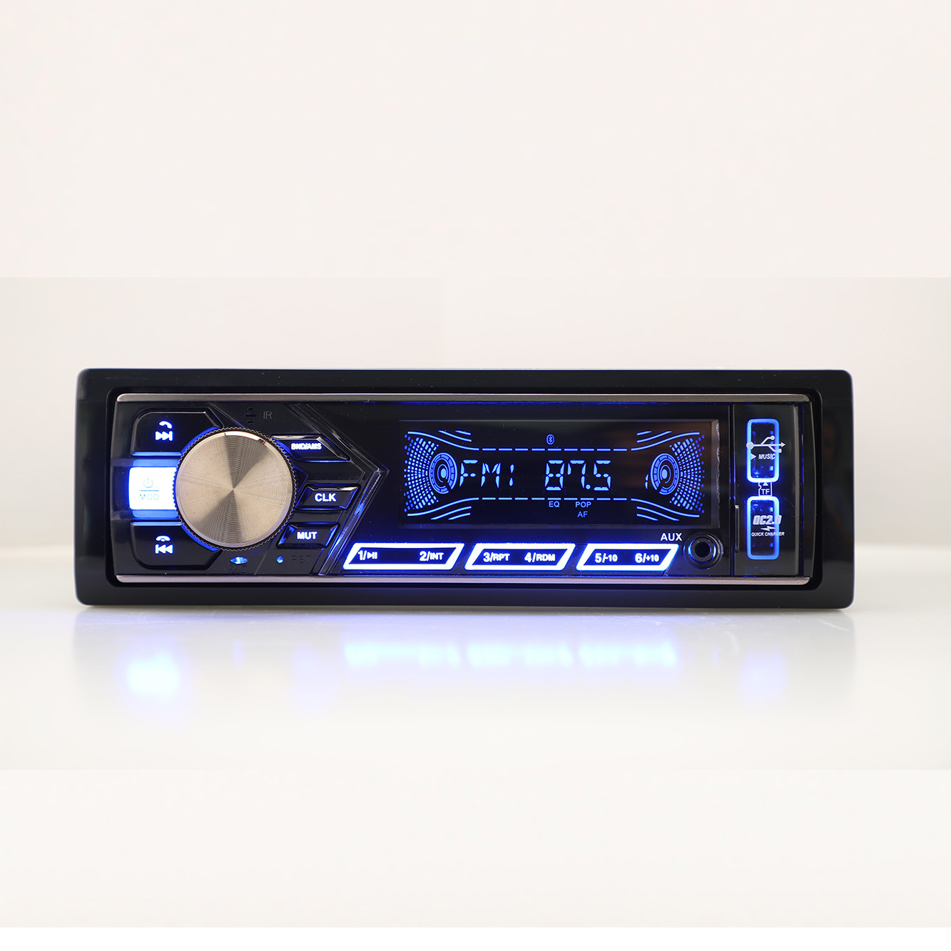 Fixed Panel Player Car Audio Car MP3 Player FM Transmitter Audio One DIN Car Player with Bluetooth