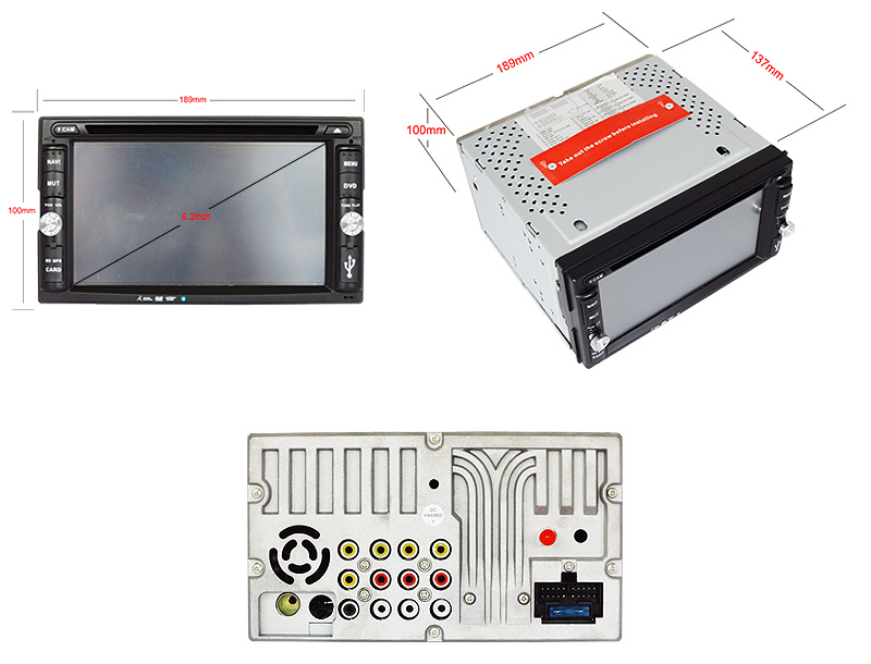 MP3 Player for Car Stereo Auto Stereo Auto Audio 6.5inch 2DIN Car DVD Player with Wince System