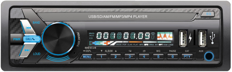 Fixed Panel Car MP3 Player with Double USB