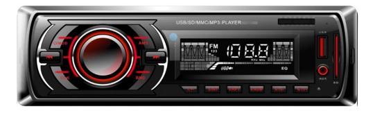 Car Audio FM Transmitter Audio Fixed Panel MP3 Player High Power with Bluetooth