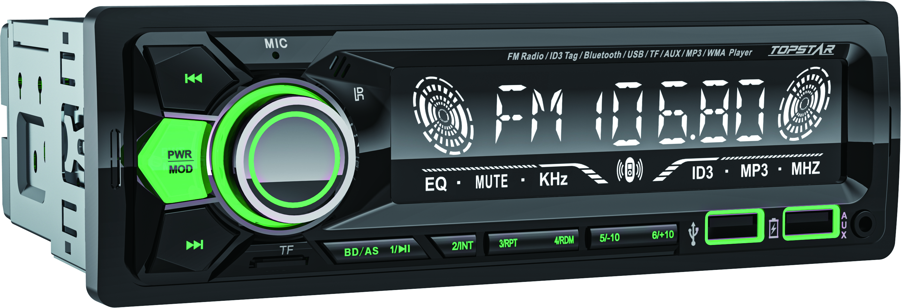 High Quality Fixed Panel Car MP3 Player with LCD Display