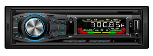 One DIN Fixed Panel Car MP3 Player with Long Body Speaker Audio