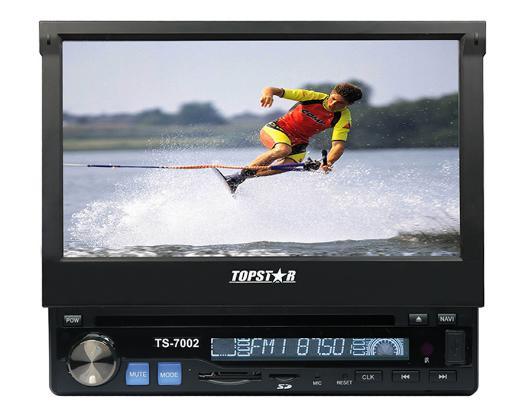 One DIN 7 Inch Retractable Screen Car DVD Player