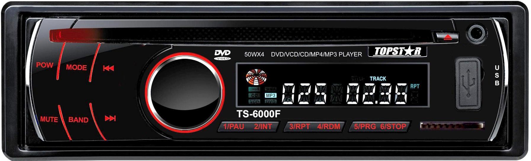 Auto Stereo One DIN Fixed Panel Car DVD Player with USB/SD/MMC Port