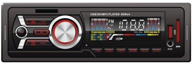 Fixed Panel Car Radio Player with High Power